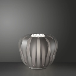 [QN/L/29/SVR] Lampada da Tavolo Silver in Metallo Bianco Cm. 29 x 23h