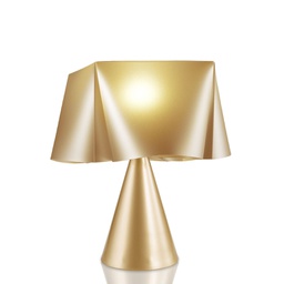 [WANDA/LC/30/NGLD] Lampada da Tavolo cono New Gold in Plastica Cm. 28 x 32h