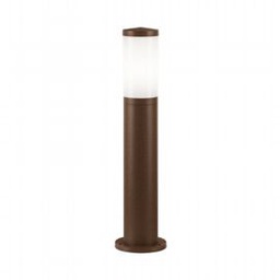 [SOV826/36] Lampada da esterno in alluminio pressofuso con diffusore opalino - Altezza max 180mm, Diametro max 60mm, IP65 corten