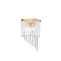 [8021696213491] Lampada da parete Carlton oro L300xH450xP150mm