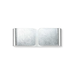 [8021696091136] Lampada da parete Clip Mini Argento - L 250 x H 90 x P 80 mm