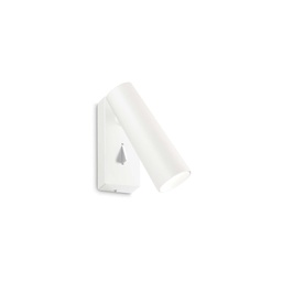 [8021696280998] Lampada da parete PIPE, bianca - L40xH105xP125mm