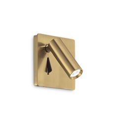 [8021696250120] Lampada da parete in ottone L 85 x H 85 x P 90 mm