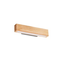 [8021696284477] Lampada da parete legno L 400 x H 80 x P 85 mm