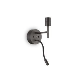 [8021696259826] Lampada da parete nero L 120 x H 205 x P 210 mm