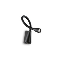 [8021696142692] Lampada da parete nero L 60 x H 185 x P 300 mm