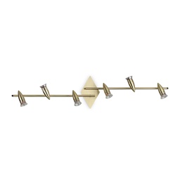 [8021696287805] Lampada da soffitto Alfa PL6 in ottone - L1065xH160xP220mm