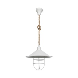 [EFFEZ97660] Lampada da soffitto Bulut ASZ0631 metallo bianco e corda iuta EFFEZ
