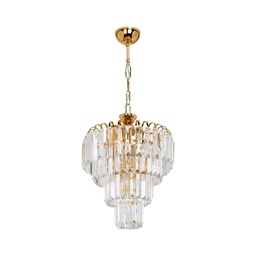 [EFFEZ97673] Lampada da soffitto a 3 luci  Miranda MDL3831 vetro e oro EFFEZ