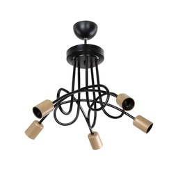 [EFFEZ97669] Lampada da soffitto a 5 luci Sardala MDL3843 metallo intrecciato EFFEZ