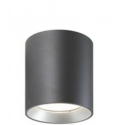 [SOV98467/16] Lampada da soffitto in alluminio pressofuso, diffusore in vetro trasparente, consumo 12W, flusso luminoso 1040 lumen, luce calda grafite