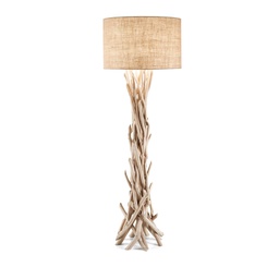 [8021696148939] Lampada da terra legno D 550 x H 1575 mm