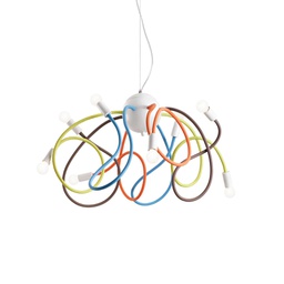 [8021696141909] Lampada sospensione MULTIFLEX D600xH800-1600mm colori