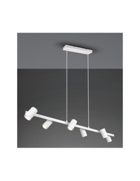 [TRIO302400631] Lampadario Bianco 6 Spot Cilindrici GU10 Orientabili Marley Trio Lighting