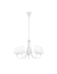 [TRIO110600531] Lampadario Bianco per Soggiorno 5 Paralumi Cortez Trio Lighting