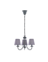 [TRIO110600378] Lampadario Camera da Letto 3 Paralumi Grigi Cortez Trio Lighting