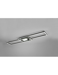 [TRIO670710532] Lampadario Plafoniera Rettangoli Doppia Emissione Led Ganado Nero Trio Lighting