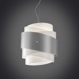 [BEA/S/40/SVR] Lampadario a sospensione BEA una luce Argento diametro 40x h39 cm