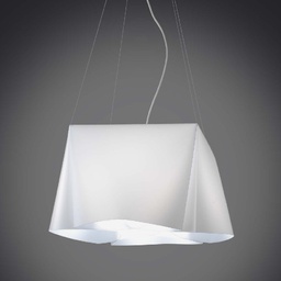 [WANDA/S5/60/W] Lampadario a sospensione cinque luci luci WANDA in Polilux Bianco diametro 59x h31 cm