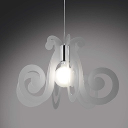 [MI/S/64/SA] Lampadario a sospensione in Plexiglas MIZAR Satinato diametro 64x h41 cm