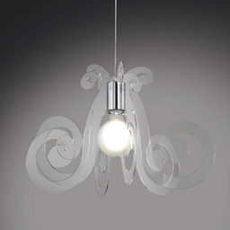[MI/S/64/TR] Lampadario a sospensione in Plexiglas MIZAR Trasparente diametro 64x h41 cm
