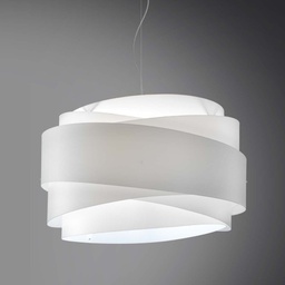 [BEA/S3/60/W] Lampadario a sospensione in Polilux BEA tre luci Bianco diametro 60x h38 cm