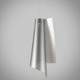 [VELA/S/50/SVR] Lampadario a sospensione in Polilux VELA Argento diametro 19 x h49 cm