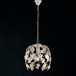 [19634075] Lampadario a sospensione in ferro Avorio Oro Chiaro  30x h37 cm edera