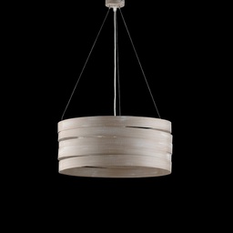 [BL157-3-TO] Lampadario a sospensione in ferro Tortora Shabby tre luci 45x h20 cm