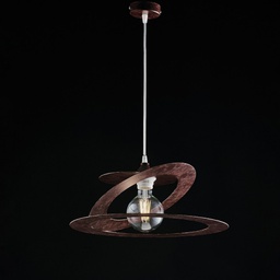 [BL208-1-COR] Lampadario a sospensione in taglio laser ferro Marrone Corten 40x h18 cm