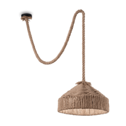 [8021696134833] Lampadario rustico in corda cm 41 arredo chic