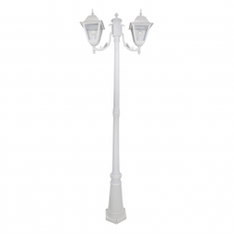 [CAP38894] Lampione New York Cm. 200 Due Luci Bianco