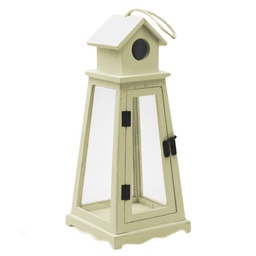 [V50308000BI] Lanterna balsa bianca cm18x18h40