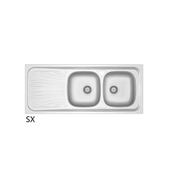 [DFLEX-140-1780-SX] Lavello Appoggio In Acciaio Mod. La01 Cm 120X50