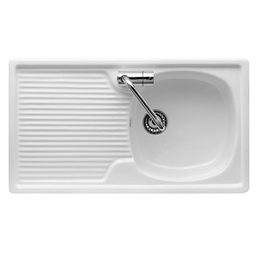 [DFLEX-185-C180] Lavello Da Incasso In Ceramica Con 1 Vaschetta 80 X 45