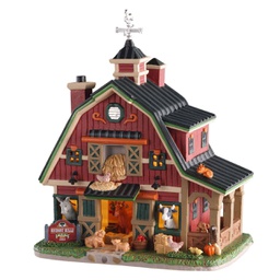 [2006068] Lemax Hickory Hills Farm B/O Led - Hickory Hills Farm B/O Led per villaggio di Natale