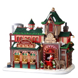 [2013198] Lemax Santa'S Reindeer Stables - Stalle delle renne di Babbo Natale per villaggio di Natale