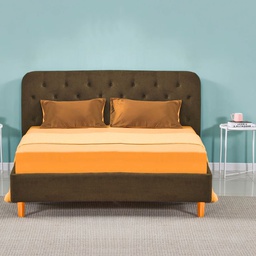 [FZ99734] Letto Matrimoniale Contenitore Idra Cappuccino Testiera con Bottoni L 170 x P 207,5 x H 114 cm