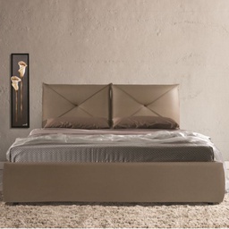 [FZ94531] Letto matrimoniale con contenitore ARMONIA Tortora 188x223x h109 cm