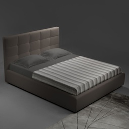 [FZ90351] Letto matrimoniale con contenitore Napoli tortora