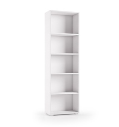 [TEREL218B] Libreria Compatta Con Cinque Ripiani Regolabili bianco