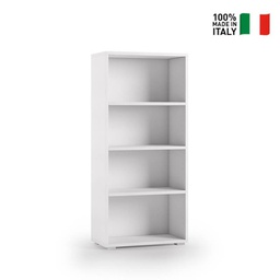 [TEREL216B] Libreria Compatta Con Tre Ripiani Regolabili bianco