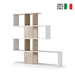[TERLIBKAF11] Libreria Moderna 5 Ripiani bianco rovere