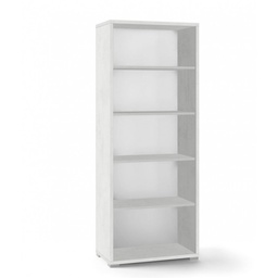 [ADB371OSK] Libreria alta moderna in legno Bianco Ossido quattro ripiani 71x41x h199 cm