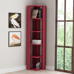 [FZ96962] Libreria angolare Nati bordeaux 5 ripiani