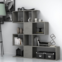 [EFFEZ95191] Libreria bifacciale Aktif 145x145x29 cm. grigio cemento EFFEZ