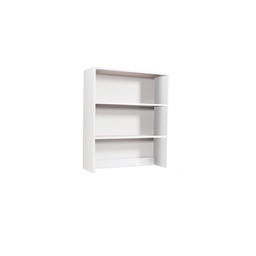 [A10100] Libreria da appoggio per scrivania 2 ripiani Bianco Frassinato H.105x90x29cm (ANGELA)