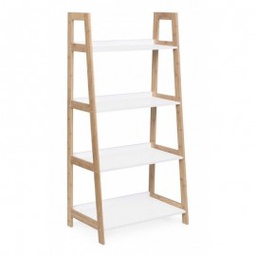 [B0734001] Libreria in legno di bamboo quattro ripiani BROOKLYN 62x38x h130 cm