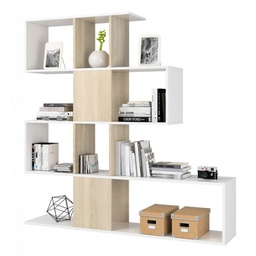 [CAP94609] Libreria scomposta rovere arredo design cm 145 x 29 x 145 h