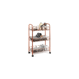 [1936251] Lugano Copper Carrello 3 Piani 41X23X63Cm Metaltex